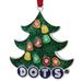 Northlight Seasonal 3" Silver Plated DOTS Candy Logo Christmas Tree Ornament w/ European Crystals Ceramic/Porcelain in Green | Wayfair