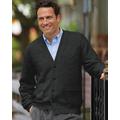 Blair Men's John Blair® Cable Front Cardigan - Black - LGE