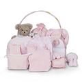 BebeDeParis | Personalised Baby Hamper Newborn Baby Girl Gift Set | New Baby Gifts | Baby Girl Gifts Newborn | Baby Presents | Unique Gifts for Baby Girls | Classic Dreamy | Pink (Size 3/6 months)