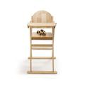 Safetots Deluxe Putaway Folding Wooden High Chair, Natural, Highchair for Baby and Toddler, Pre-Assembled, Stylish, Practical, and Space Saving High Chair