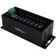 StarTech.com 7-Port Industrial Grade USB 3.0 Hub with ESD & 350W Surge Protection - Rack mountable metal USB port expander splitter hub (ST7300USBME)