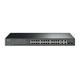 TP-Link T1500-28PCT (TL-SL2428P) 24-Port 10/100 Mbps + 4-Port Gigabit Smart Managed PoE+ Switch with 2 Combo Gigabit SFP Slots (Supports Fast 24 PoE+ Ports, 192 W Budget, Rackmount)