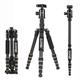 ZOMEI Z669C Camera Tripod, 60 inch Carbon Fiber Portable Tripods Compact Travel Monopod with 360 Degree Ball Head 1/4" Quick Release Plate and Carrying Bag