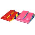 Tumbl Trak Gymnastics Folding Wedge Incline Cheese Mat, Medium, Bright Pastel, 76 cm x 173 cm x 41 cm