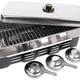 FLADEN Fishing Stainless Steel Portable Outdoor Garden Camping Fish and Meat HOME SMOKER Preserver Oven Available with 3 Burners [36-1229]