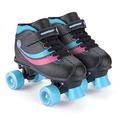 Osprey Disco Quad Roller Skates for Adults and Kids, Retro Roller Boots with ABEC 7 Bearings, UK ADULT 6/EU 39-40, Black