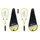 2 x Browning Plasma Nano 100 Squash Rackets + 3 Dunlop Pro Squash Balls