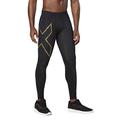 2XU Men's Elite MCS Compression Tights [Xform], Men, Mens Elite MCS Compression Tights [XFORM], Blk/Gld, Large