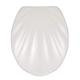WENKO Premium Toilet seat Shell Easy Soft Closing Mechanism, rustproof Fix-Clip hygienic Stainless Steel mounting, Duroplast, White, 46 x 38 x 0.1 cm
