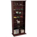 WATSONS BOSTON - 116 DVD/ 316 CD Book Storage Shelves Glass/Collectable Display Cabinet - Dark Oak