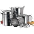 5PC Large Stainless Steel Catering DEEP Stock Soup Boiling Pot / STOCKPOTS Set