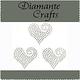 3 Clear Diamante Heart Swirls Self Adhesive Craft Rhinestone Embellishment Gems - created exclusively for Diamante Crafts