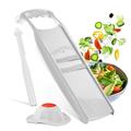 Börner Roko Powerline Julienne Mandoline • Strip Cutter for Fruit and Vegetables • Julienne Cutter for Fine Strips • Veg Noodle Maker • Kitchen Slicer (White)