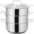 Stellar Horwood STM01 16cm 3 Tier Steamer Set, Stainless Steel, Silver