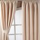 HOMESCAPES Natural Cream Luxury Chenille Pencil Pleat Lined Curtain Pair 167 cm (66") Wide x 182 cm (72") Drop - Heavy Weight Thermal Block Out Property - FREE SWATCHES