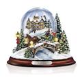 The Bradford Exchange 'Jingle Bells' - Illuminated Musical Snowglobe by Thomas Kinkade - Handcrafted and Handpainted