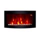 2024 TRUFLAME 2KW ARCHED 89.2CM WIDE BLACK GLASS WALL MOUNTED ELECTRIC FIRE WITH PEBBLES