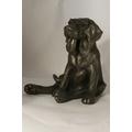 Truffle Dog Sculpture with Bronze Finish Made by Frith