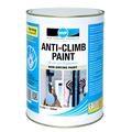 Anti-Climb Security Paint | New Venture Products | Long lasting deterrent for unwanted intruders | Easy to apply | Grey, Black, Red or Green (GREY) | 5 Litres
