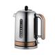 Dualit CVJK13 Classic Kettle | Polished Stainless Steel with Copper Trim | Quiet boiling kettle | 90 Second Boil Time | 1.7 Litre Capacity, 3 KW | 72820