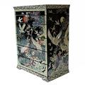 Antique Alive Mother of Pearl Inlay Design Jewellery Box Jewelry Case Holder Trinket Keepsake Treasure Gift Box Chest Organizer (Bird Moon)