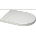 TOP and Standard FIX, Short/Middle/Long Projection D Shape One Button Quick Release Soft Close White Toilet Seat (Long Elongated Projection)