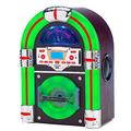 Steepletone Jive Rock Sixty mini CD jukebox with Bluetooth,FM Radio 7 colour changing LED lighting modes USB / SD Playback (Dark wood)