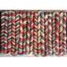 Blue/Red 48 x 0.5 in Area Rug - Modern Rugs Fishtail Plaid Handwoven Wool Blue/Red/Beige Area Rug Wool | 48 W x 0.5 D in | Wayfair nvk_ftail-I-46