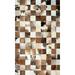 Brown/Gray 48 x 0.5 in Area Rug - Modern Rugs Patchwork Geometric Tufted Brown/Black/Natural/Gray Area Rug Leather | 48 W x 0.5 D in | Wayfair