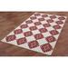 Red/White 96 x 0.25 in Area Rug - St. Croix Jacquard Handwoven Cotton Rug Cotton | 96 W x 0.25 D in | Wayfair CJ8002
