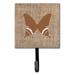 Caroline's Treasures Butterfly Leash Holder & Wall Hook Metal in Brown | 6.25 H x 4.25 W x 0.65 D in | Wayfair BB1034-BL-BN-SH4