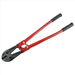 K Tool International 57124 24 Center Cut Bolt Cutter for Garages Repair Shops and DIY Heat treated Hardened Chrome Vanadium Head Curved Rubber Extra-long Handle Compound Action Jaw Red