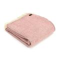 Tweedmill Textiles 100% Pure Wool Blanket Beehive Throw Design in Dusky Pink Made in UK
