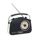 Baby Brighton Retro Radio Lightweight Portable Carry Handle DC USB AM/FM Black