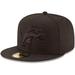 Men's New Era Detroit Lions Black on 59FIFTY Fitted Hat
