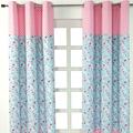 HOMESCAPES Bird and Flowers Eyelet Curtains 100% Cotton Red, Pink & Blue Children’s Curtains For Kids Bedroom Unlined One Pair - 137cm (54") Wide x 228cm (90") Drop