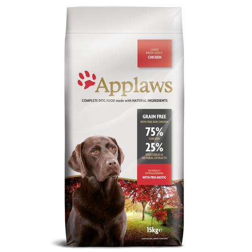 2 x 15kg Adult fürgroße Rassen mit Huhn Applaws Hundefutter trocken