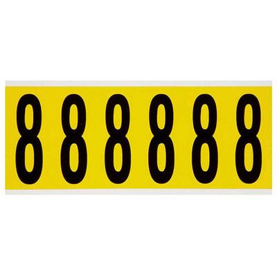 BRADY 3450-8 Number Label,8,1-1/2 in. W x 3-1/2 in. H