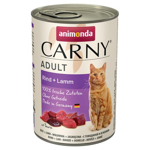 24x400g Carny Adult Rind & Lamm animonda Katzenfutter