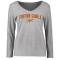 Women's Ash Campbell Fighting Camels Proud Mascot Long Sleeve T-Shirt