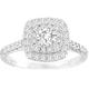 Ladies Ring -925 Sterling Silver Dazzling Round-Cut Simulated Diamond A Stunning Wedding Engagement Bridal Ring W