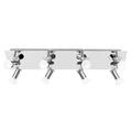 MiniSun Large Modern Rectangular Chrome Plate 8 Way Adjustable GU10 Ceiling Spotlight