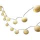 Blaze On Ambient Ball Fairy Lights (Cream) - Hand-Spun Haute Couture Cotton Balls - 30 Warm White LED Lights - UK Plug - Safe - Indoor - Low Voltage - Decorative Lights - DC 31V