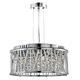 Searchlight 8334-4CC Elise 4 Light Ceiling Pendant Light in Chrome with Crystal Droplets