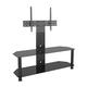 MAHARA Black Glass Corner TV Stand with Mount - TV Stand for 65 Inch TV - Supports Maximum 45kg - VESA Compatible 75mm x 75mm – 600mm x 400mm - TV Stands for Living Room/TV Stand for Bedroom