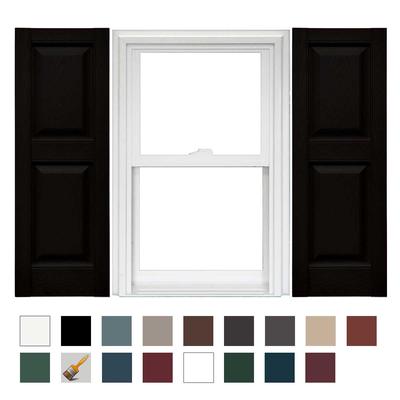 Mid America Raised Panel Vinyl Shutters 14 Inch Wi...