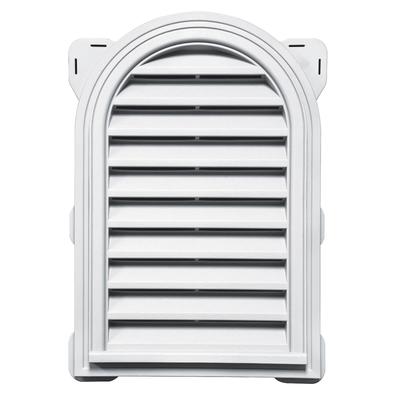 Mid America Round Top Vinyl Gable Vents 22x32 - 001 White