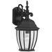 Tiverton 18 1/4" High Clear Glass Black Traditional Outdoor Wall Light