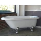 Restoria Bathtub Company Regent 60" x 30" Clawfoot Soaking Bathtub Fiberglass/Acrylic in White | 22 H x 60 W in | Wayfair R501-P-RM