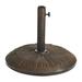 International Caravan Resin Free Standing Umbrella Base Plastic/Resin in Brown | 12 H x 18 W x 18 D in | Wayfair 23900-AR15/BZ